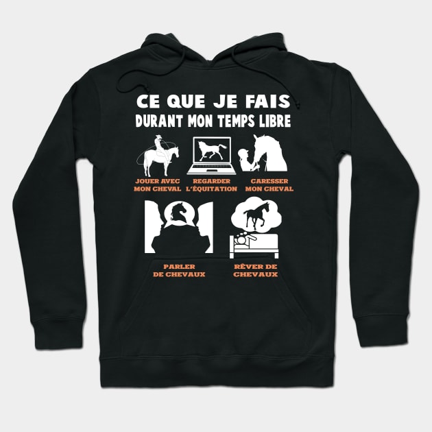 drole cadeaux cheval d'équitation , poney pour cavaliére Hoodie by NaniMc